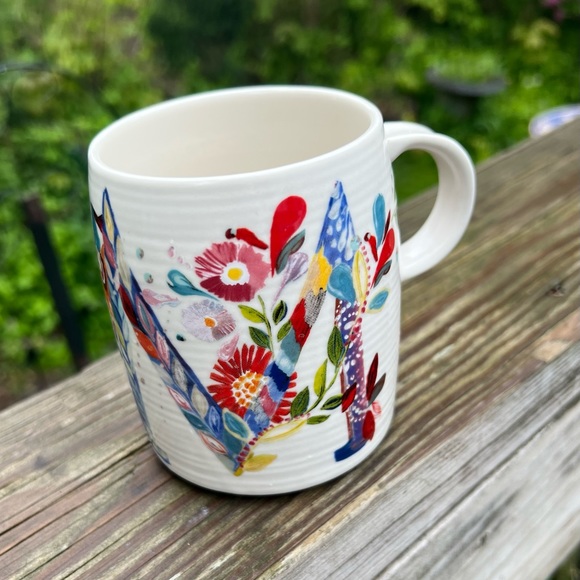 Starla M. Halfmann Mug Letter M Floral 4” Height - Picture 1 of 11